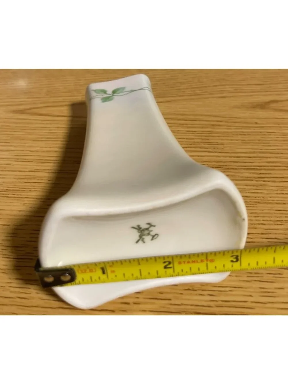Pirkenhammer Hand Painted Porcelain Hat Pin Vase Gotham Pink Rose Vintage 1920s